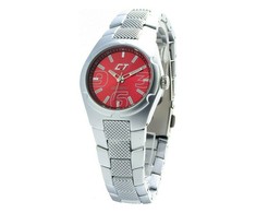 Laikrodis CHRONOTECH CC7039L-04M. Kwarcowy, Kolor raudona. Kobieta.