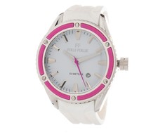 Laikrodis FOLLI FOLLIE WF0T027ZDP. Kwarcowy, Kolor balta. Kobieta.