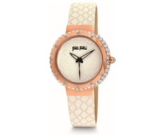 Laikrodis FOLLI FOLLIE WF13B012SPI. Kwarcowy, Kolor balta. Kobieta.