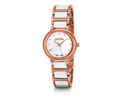 Laikrodis FOLLI FOLLIE WF15R011BSW. Kwarcowy, Kolor balta. Kobieta.