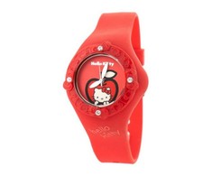 Laikrodis HELLO KITTY HK7158LS-18. Kwarcowy, Kolor raudona. Kobieta.