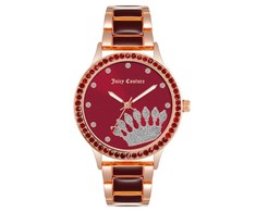 Laikrodis JUICY COUTURE JC1334RGBY. Kwarcowy, Kolor raudona. Kobieta.
