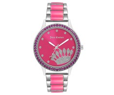 Laikrodis JUICY COUTURE JC1335SVHP. Kwarcowy, Kolor rožinė. Kobieta.
