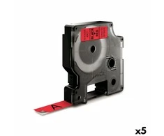 Dymo S0720570 (juoda ant raudonos) D1 tipo juosta