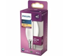 Lemputė Philips LED, B35, 2700 °K, E14, 6.5 W, 806 lm