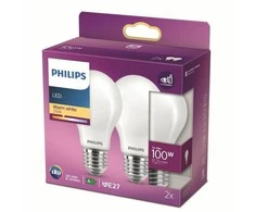 Philips Żarówka LED E27 10.5W 1521lm 2700K, 2 vnt.