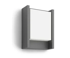 6W Sieninis lauko šviestuvas PHILIPS ARBOUR, antracito sp., 4000K, IP44
