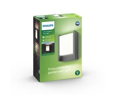 6W Sieninis lauko šviestuvas PHILIPS ARBOUR, antracito sp., 4000K, IP44