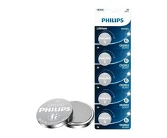 Philips CR2032 ličio baterijos, 5 vnt. rinkinys ilgalaikei galiai