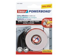 Tesa Tesa Double-Sided Tape Ultra Strong 1,5m x 19mm, Baltas 55791