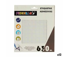 Pincello Lipnios etiketės Balta Ø 13 mm (12 vnt.)