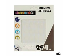 Pincello Lipnios etiketės Balta 17 x 24 mm Ovalus (12 vnt.)