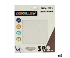 Pincello Lipnios etiketės Balta Ø 18 mm 17 x 4 x 19,5 cm (12 vnt.)