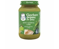 Gerber Ekologiška brokolių ir žirnių tyrelė su kalakutiena 190g