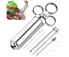 EXTSUD BBQ kepimo švirkštas 60 ml su 3 adatomis, nerūdijantis plienas 3/94