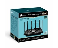 TP-LINK | AXE5400 Tri-Band Gigabit Wi-Fi 6E Maršrutizatorius | Archer AXE75 | 802.11ax | 10/100/1000 Mbit/s | Ethernet LAN (RJ-45) jungtys 4 | Mesh Support Yes | MU-MiMO No | No mobile broadband | Antenna type External | 1