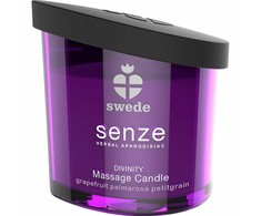 Swede - Senze Divinity masažinė žvakė su greipfrutais ir palmarosa petitgrain.