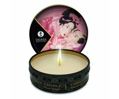 Shunga - Mini masažinė žvakė rožių žiedlapiai 30 ml
