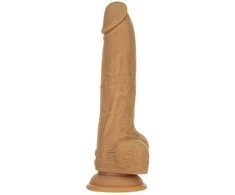 Naked Addiction Nuoga priklausomybė – stumiantis dongas su nuotoliniu 23 cm karamele