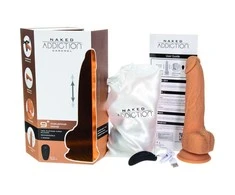 Naked Addiction 9" Thrusting Dong RC Caramel judantis