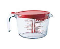 Matavimo indas su plastikiniu dangteliu 1 l PYREX