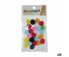 Pincello Medžiagos rankdarbiams Kamuoliai Spalvotas Ø 2 cm (12 vnt.)