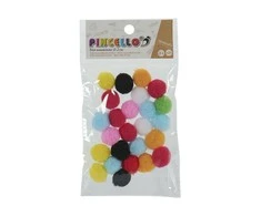 Pincello Medžiagos rankdarbiams Kamuoliai Spalvotas Ø 2 cm (12 vnt.)