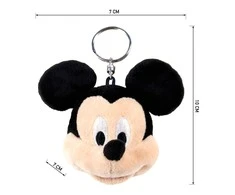 Mielas žaislas - raktų pakabukas Mickey Mouse Juoda