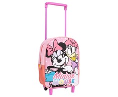 Mokyklinė kuprinė su ratukais Minnie Mouse 22 x 10 x 29 cm Rožinė