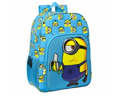 Safta Mokyklinis krepšys Minions Minionstatic Mėlyna (33 x 42 x 14 cm)