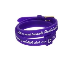 Moteriški apyrankės il mezzometro I LOVE YOU GOLD - BRACCIALE IN SILICONE/SILICONE BRACELET