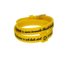 Moteriški apyrankės il mezzometro I LOVE YOU GOLD - BRACCIALE IN SILICONE/SILICONE BRACELET