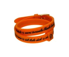 Moteriški apyrankės il mezzometro I LOVE YOU GOLD - BRACCIALE IN SILICONE/SILICONE BRACELET