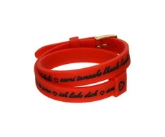 Moteriški apyrankės il mezzometro I LOVE YOU GOLD - BRACCIALE IN SILICONE/SILICONE BRACELET
