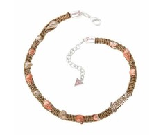 Biżuteria GUESS UFN40906. Naszyjnik, Kolor rožinė pilka. Kobieta.