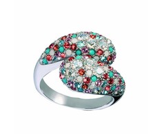 Biżuteria GLAMOUR GR33-24. Pierścionek, Kolor raudona. Kobieta.