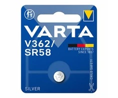 Varta-V362, Vienkartinė baterija, Sidabro oksidas (S), 1,55 V, 1 vnt., Sidabras, 2,1 mm