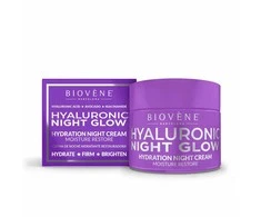 "Biovene Hyaluronic Night Glow" drėkinamasis naktinis kremas "Moisture Restore" 50ml