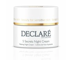 Declare Stress Balance 5 Secrets Night Kreminis atpalaiduojamasis naktinis veido kremas, 50 ml