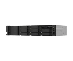 QNAP TS-864EU-RP-8G NAS/storage serveris Rack (2U) Intel® Celeron® N5095 8 GB DDR4 0 TB QNAP Turbo System Juodas