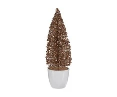 Krist+ Naujametinė eglutė Mažas Auksinis Bronzinis Plastmasinis (9 x 28 x 9 cm)