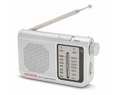 Aiwa Radijo imtuvas FM/AM su 3.5mm lizdu, sidabro spalvos