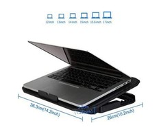 NK Laptopbase nešiojamojo kompiuterio aušinimo stovas, 12–17 col., 2 ventiliatoriai