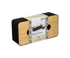 Five_S_Smart Tissue Box juodas ir bambukas