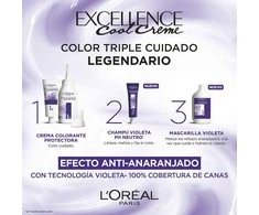 plaukų dažai L'oreal Professionnel Excellence Creme Colour 7,11-Intense Ash Skirtas šviesiems plaukams 192ml
