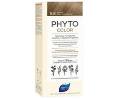 Phyto Phytocolor Permanent Color plaukų dažai be amoniako, atspalvis: 9.8 Very Light rusvai gelsvas Skirtas šviesiems plaukams, 112 ml