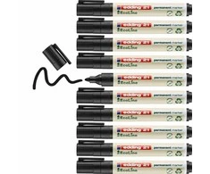 Edding EcoLine 21, 10 vnt., Juoda, Daugiaspalvė, Plastikas, 1,5 mm, 3 mm