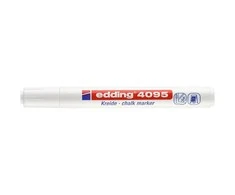 Kreidinis žymeklis Edding 4095, apvaliu galiuku, 2-3mm, baltos spalvos