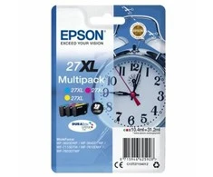 EPSON 27XL žadintuvo kasetė – žydra, purpurinė ir geltona – 3x10,4 ml – 100 puslapių