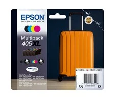 Tusz Epson Epson 405XL Multipack - 4 vnt. pakuotė - XL - juoda, geltona, žydra, rausva - originali - lizdinė pakuotė su RF / garsiniu signalu - rašalo kasetė - skirta WorkForce WF-7310, 7830, 7835, 7840, WorkForce Pro WF-3820, 3825, 4820, 4825, 4830